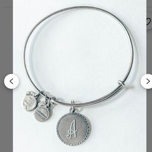 Retired ORIGINAL Alex and Ani Silver Initial Bangle